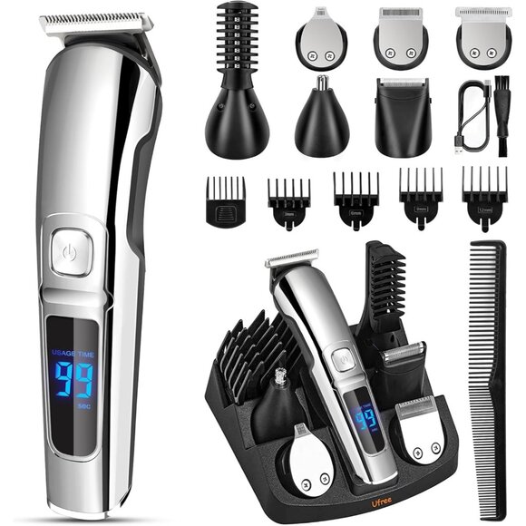 Beard Trimmer for Men Waterproof Electric Razor for Nose Body Face & Mustache